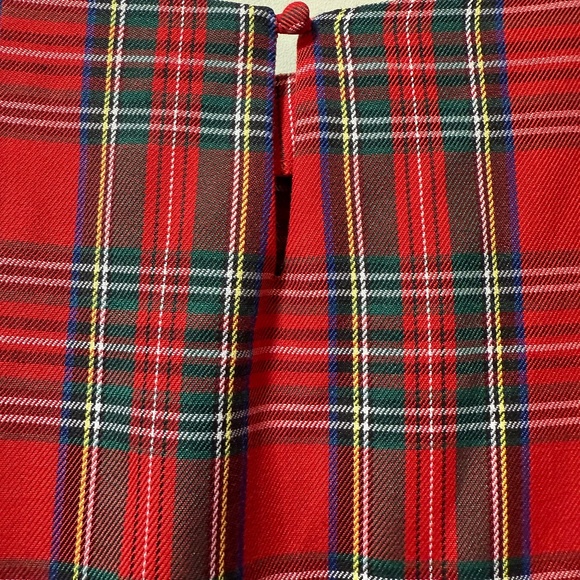 Tartan Plaid Tiered Ruffle Puff Sleeve Dress - Picture 8 of 11